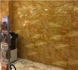 Polished China Golden Dune Marble Walling Tiles