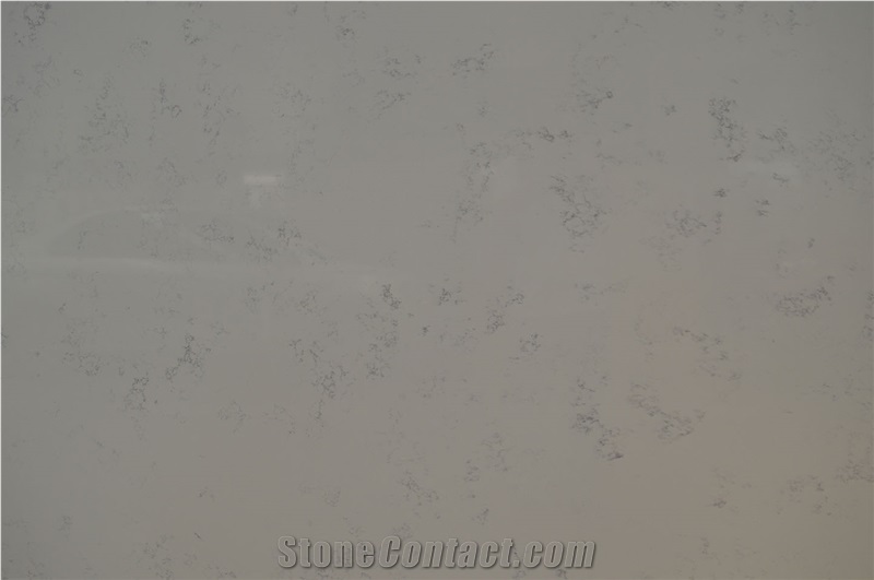 Polished China White Carrara Quartz Stone Slabs