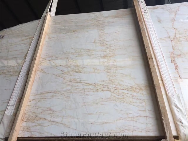 Polished Greek Arachnia Gold Marble Walling Tiles