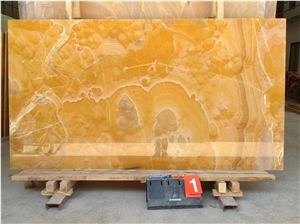 Polished Iran Orange Bojnord Onyx Slabs