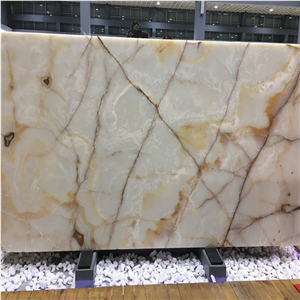 Polished Iran White Snow Onyx Stone Slabs