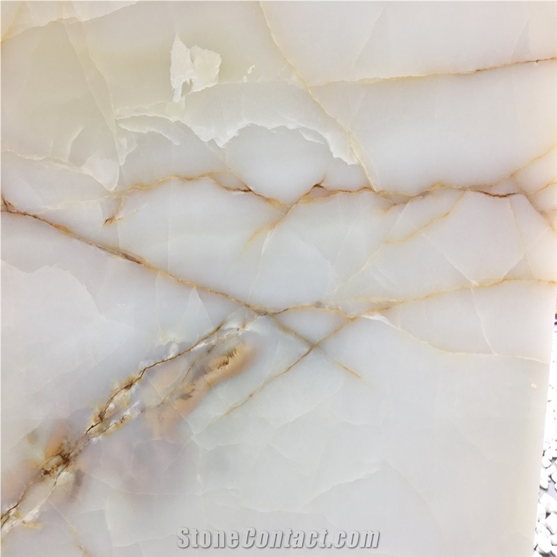 Polished Iran White Snow Onyx Stone Slabs