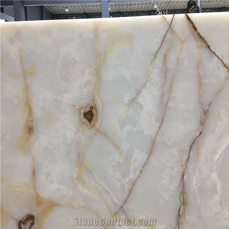 Polished Iran White Snow Onyx Stone Slabs