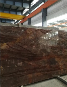 Polished Jinshan Red Luxury Stone Slab