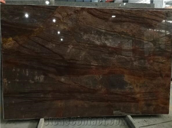 Polished Jinshan Red Luxury Stone Slab