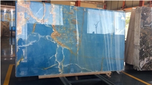 Polished Natural Iran Dream Ocean Onyx Stone Slabs