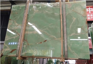 Polished Natural Iran Light Green Onyx Slabs Price