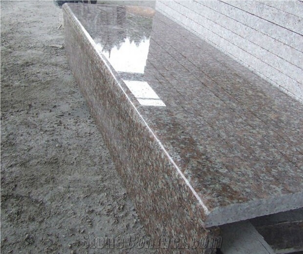 Polished Peach Flower Red Tiles for Stair Treads