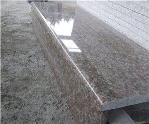 Polished Peach Flower Red Tiles for Stair Treads