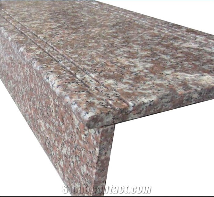 Polished Peach Red Granite for Stairs,Steps