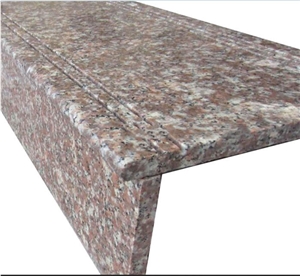 Polished Peach Red Granite for Stairs,Steps
