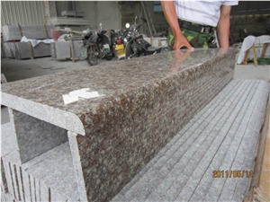 Polished Peach Red Granite for Stairs,Steps