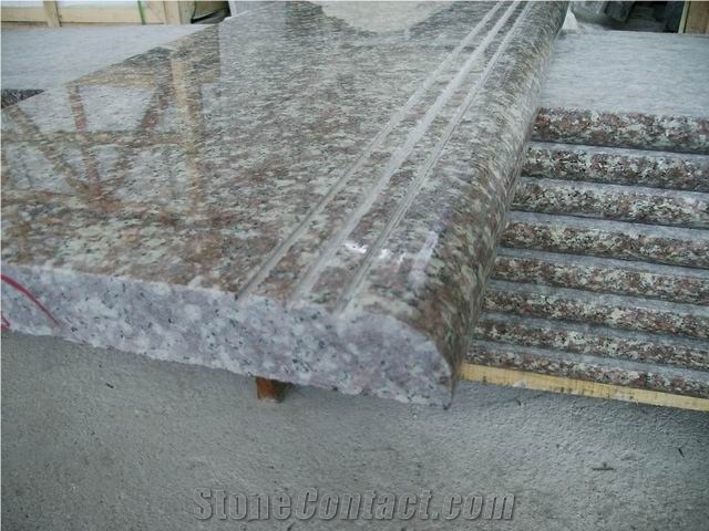 Polished Peach Red Granite for Stairs,Steps
