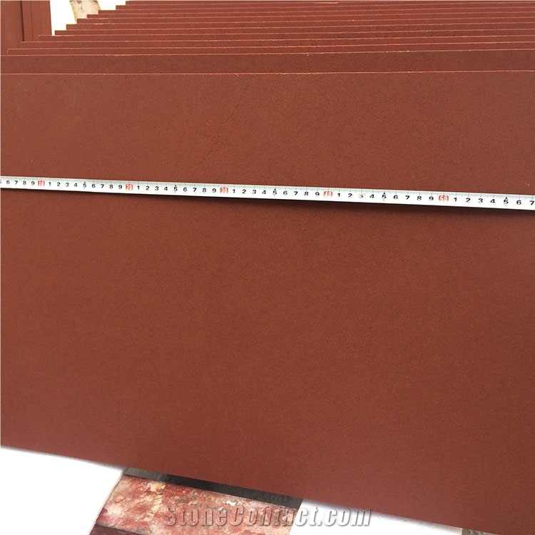 Polished Sichuan Red Sandstone Wall Covering Tiles