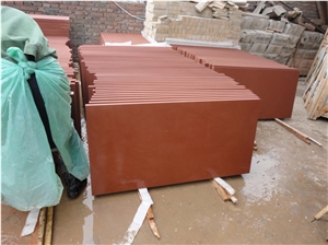 Polished Sichuan Red Sandstone Wall Covering Tiles