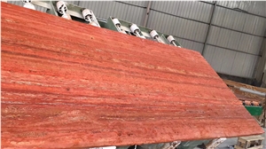 Polished Turkey Arizona Red Travertine Stone Slabs