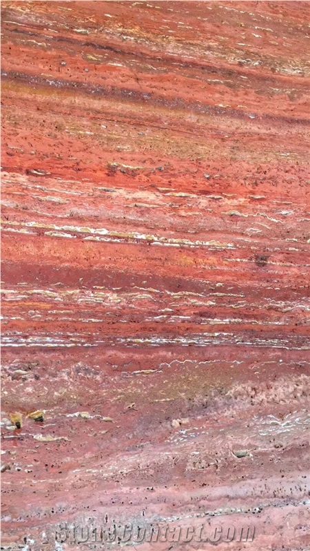 Polished Turkey Arizona Red Travertine Stone Slabs