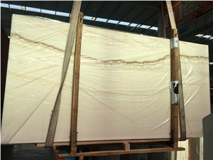 Polished Turkey Ivory White Onyx Stone Tiles Slabs