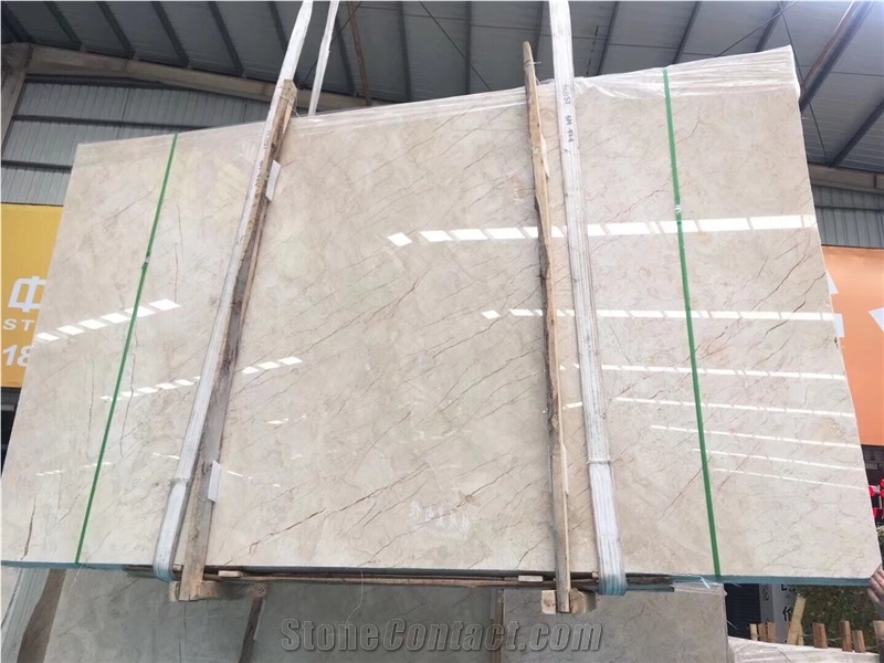 Polished Turkey Sofita Beige Gold Marble Slabs
