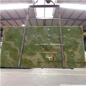 Polished Verde Afghanistan Green Onyx Wall Slabs Polished Verde Afghanistan Green Onyx Wall Slabs