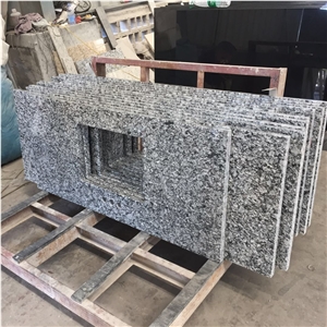 Polished White Sea Wave Granite Stone Countertops