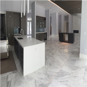 Polished White Volakas Haemus Marble Flooring Tile Polished White Volakas Haemus Marble Flooring Tile