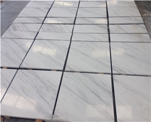 Polished White Volakas Haemus Marble Flooring Tile