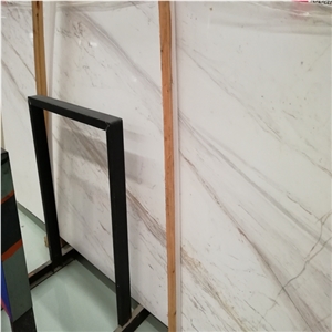 Polished White Volakas Haemus Marble Flooring Tile