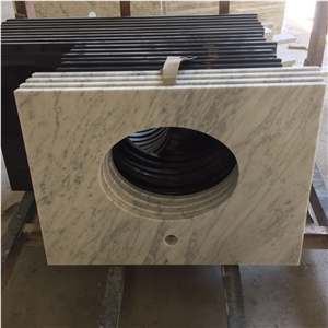 Prefab Custom Carrara Marble Bathroom Vanity Tops