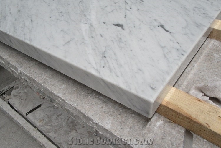 Prefab Italy White Carrara Marble Kitchen Worktops