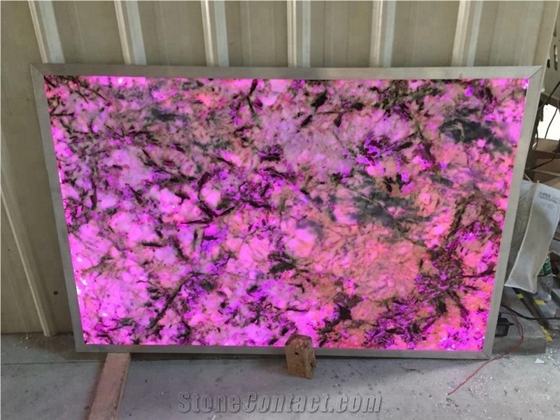 Semi Precious Stone Slabs Backlit Customized