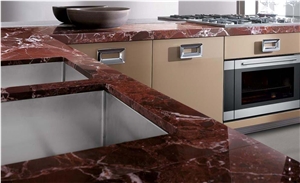 Turkey Rosso Levanto Marble Polished Countertop
