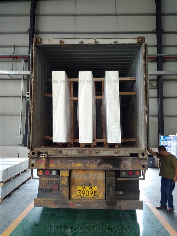 Volakas White Artificial Marble Stone Slabs