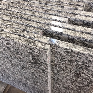 White Spray Wave Granite Bathroom Vanity Tops