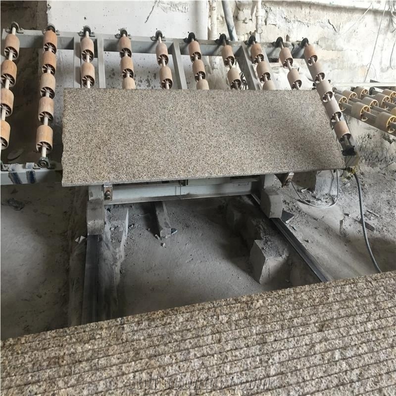 Yellow Granite Flamed Tiles Paver for Flooring