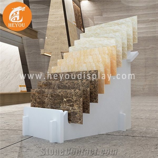The Portable Marble Stone Wooden Display Rack