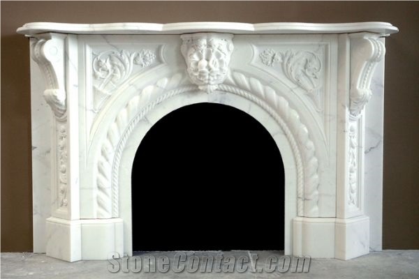 Victorian Style Of Marble Fireplace Mantel