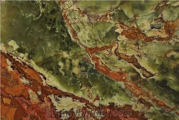 Onyx Medium Green Slabs & Tiles