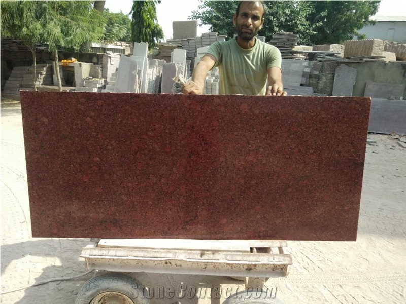 Gem Red Granite Slabs & Tiles, India Red Granite