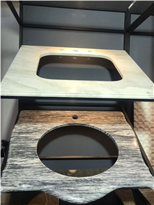 Beige Marble Vanity Counters