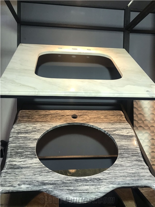 Beige Marble Vanity Counters