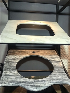 Beige Marble Vanity Counters