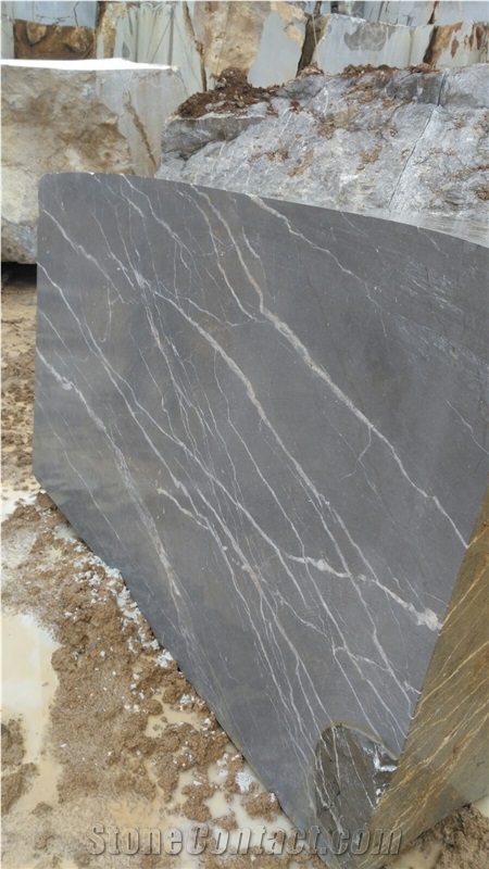 Spider Grey Marble Block, Turkey Grey Marble