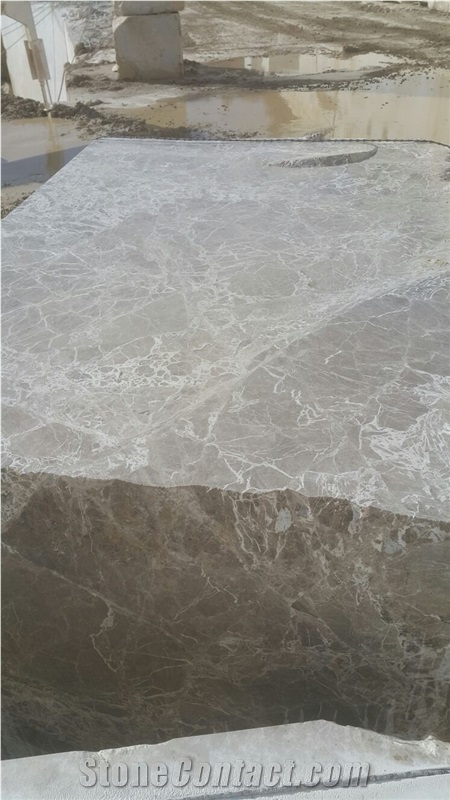 Spider Grey Marble Block, Turkey Silver Marble