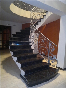 Marron Cohiba Granite Spiral Staircase