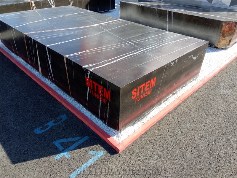 Nero Dorato- Sahara Noir Marble Blocks