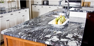 Tempest Black Granite Kitchen Island Top Tempest Black Granite Kitchen Island Top