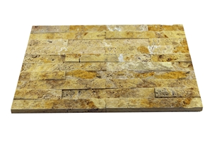 Pt02 Split Face Natural Travertine Stone Wall Panel