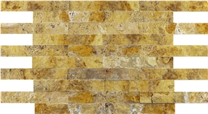 Pt02 Split Face Natural Travertine Stone Wall Panel