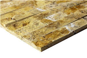 Pt02 Split Face Natural Travertine Stone Wall Panel